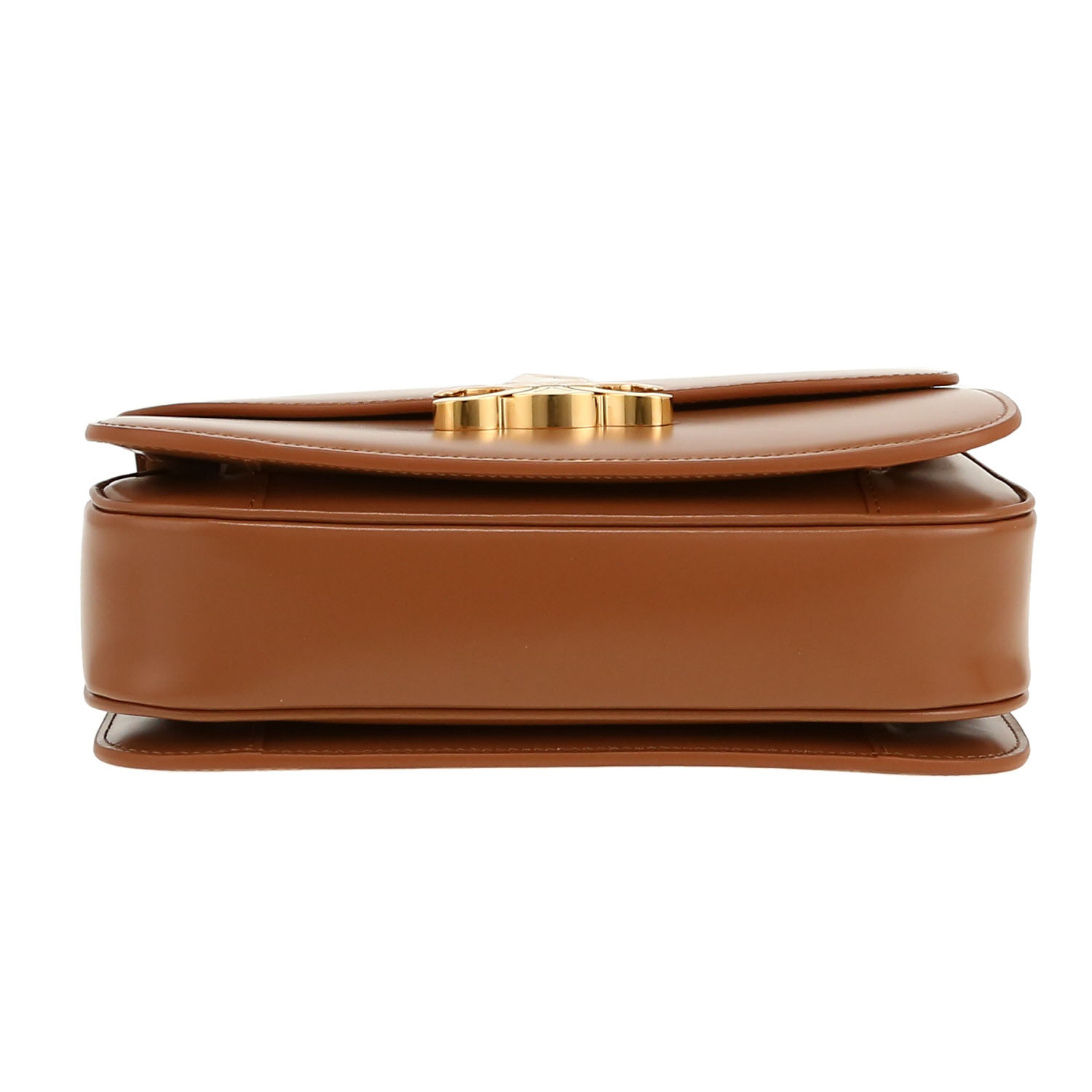 Borsa a tracolla Celine  Triomphe in pelle marrone - Detail D1