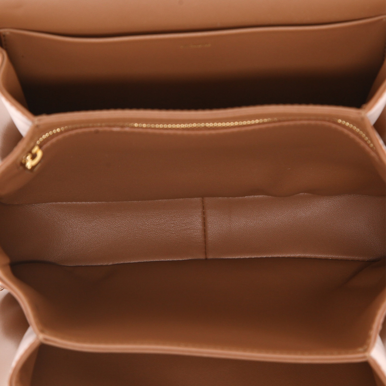 Sac bandoulière Celine  Triomphe en cuir marron - Detail D3