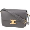 Celine  Triomphe shoulder bag  in grey leather - 00pp thumbnail