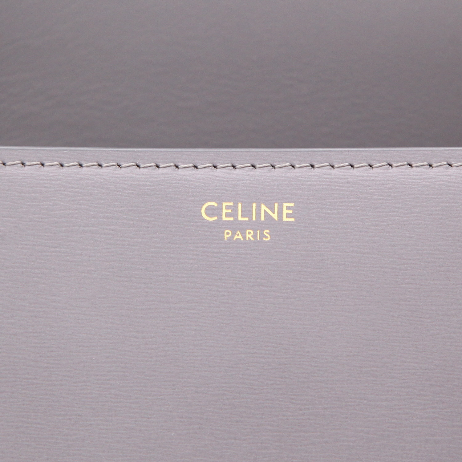 Sac bandoulière Celine  Triomphe en cuir gris - Detail D2