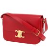 Borsa a tracolla Celine  Triomphe modello medio  in pelle rossa - 00pp thumbnail