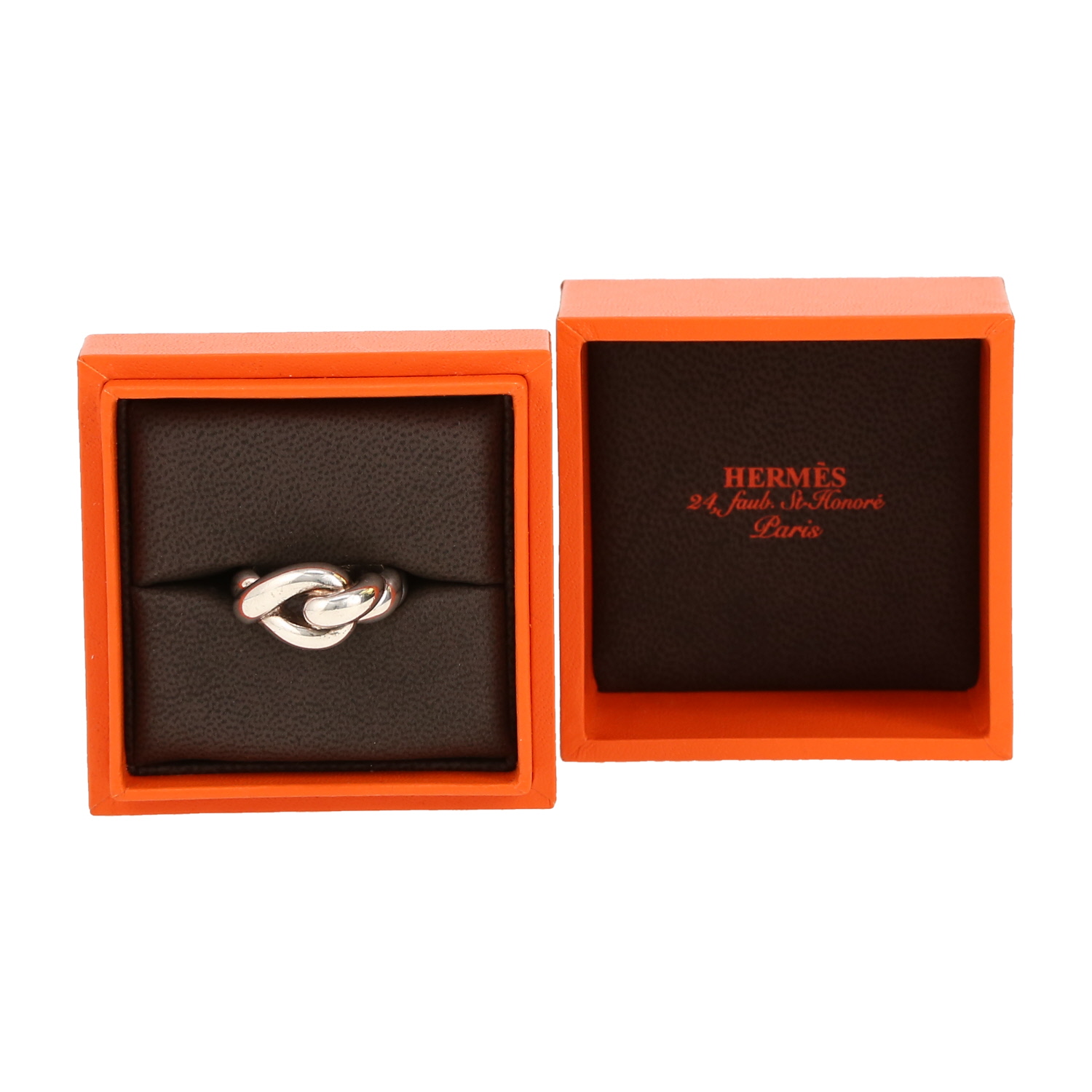 Anello Hermès Torsade in argento - Detail D2