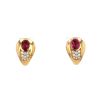 Paire de boucles d'oreilles Mauboussin  en or jaune, tourmalines et diamants - 360 thumbnail