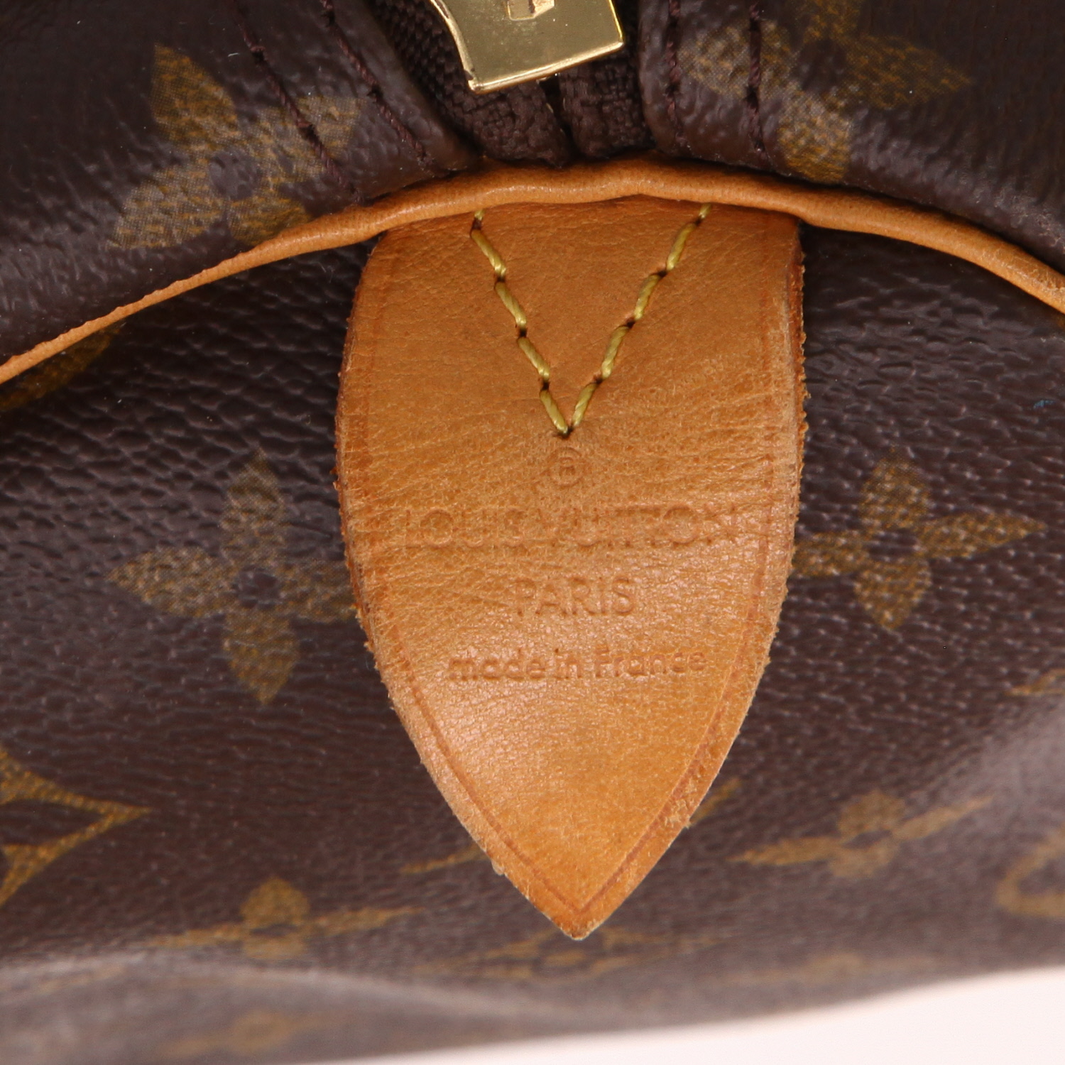 Louis Vuitton  Keepall 60 travel bag  in brown monogram canvas  and natural leather - Detail D6