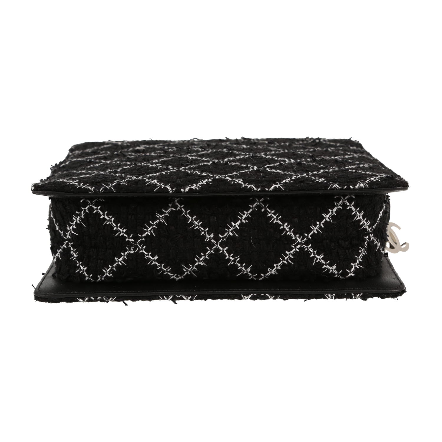 Bolso de mano Chanel   en jersey negro - Detail D1