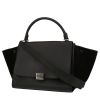 Sac à main Celine  Trapeze en cuir noir et daim noir - 00pp thumbnail