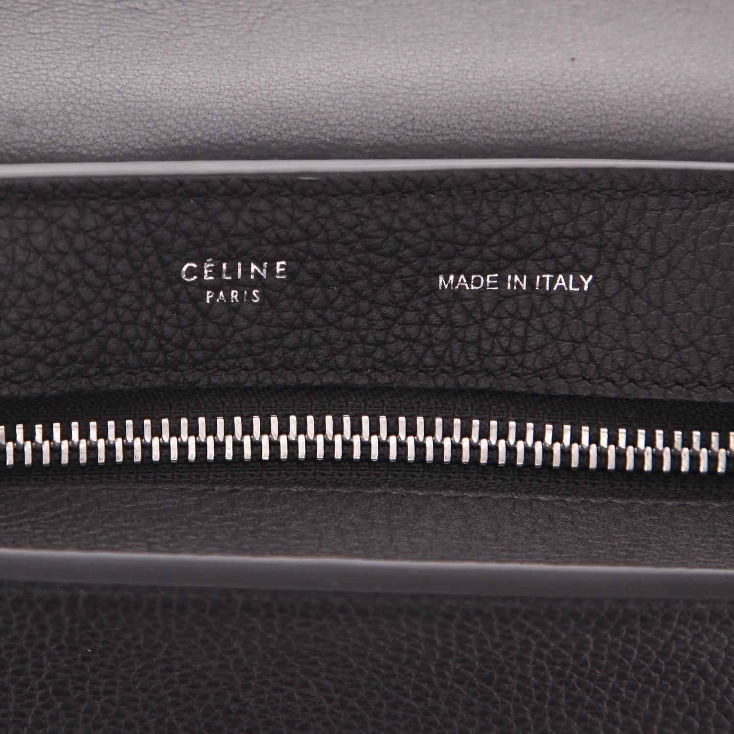 Bolso de mano Celine  Trapeze en cuero negro y ante negro - Detail D2