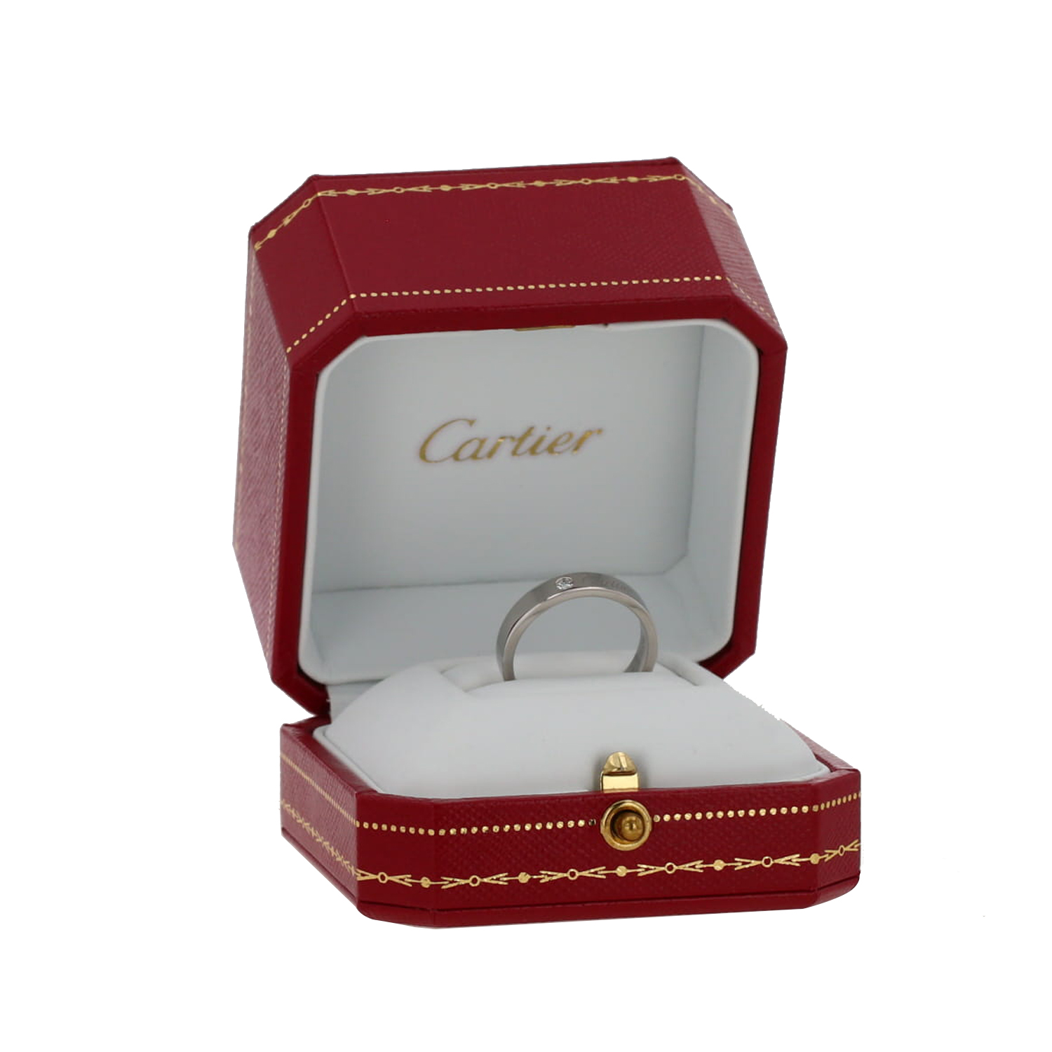 Cartier C de Cartier wedding ring in platinium and diamond - Detail D2
