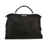 Fendi  Peekaboo large model  handbag  in black leather - 360 thumbnail