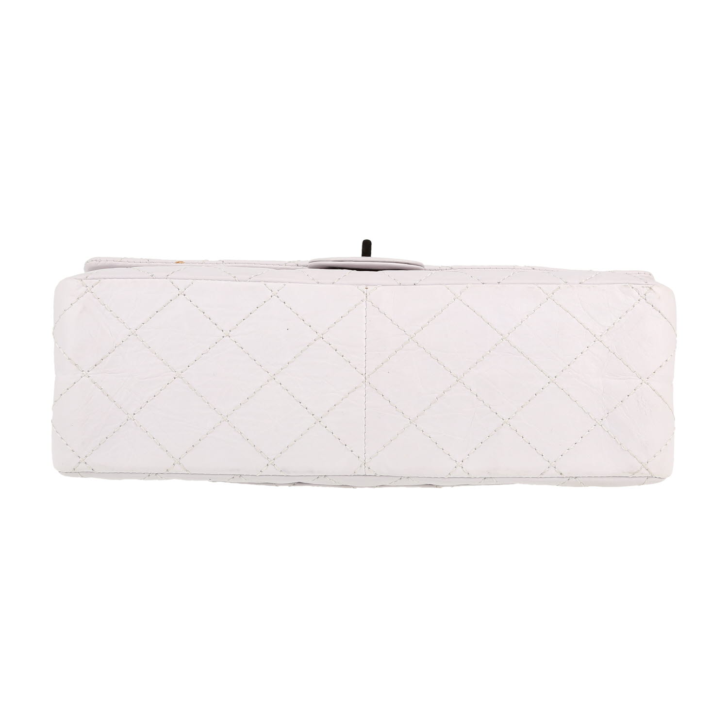 Borsa Chanel 2.55 in pelle trapuntata bianca - Detail D1