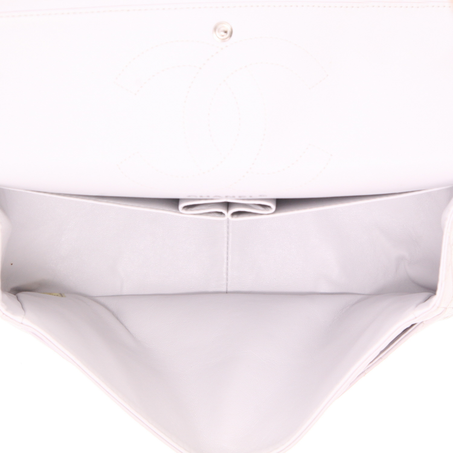Borsa Chanel 2.55 in pelle trapuntata bianca - Detail D3