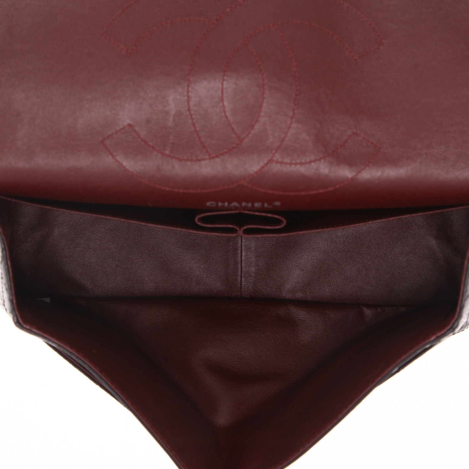 Sac à main Chanel 2.55 en cuir matelassé noir - Detail D3