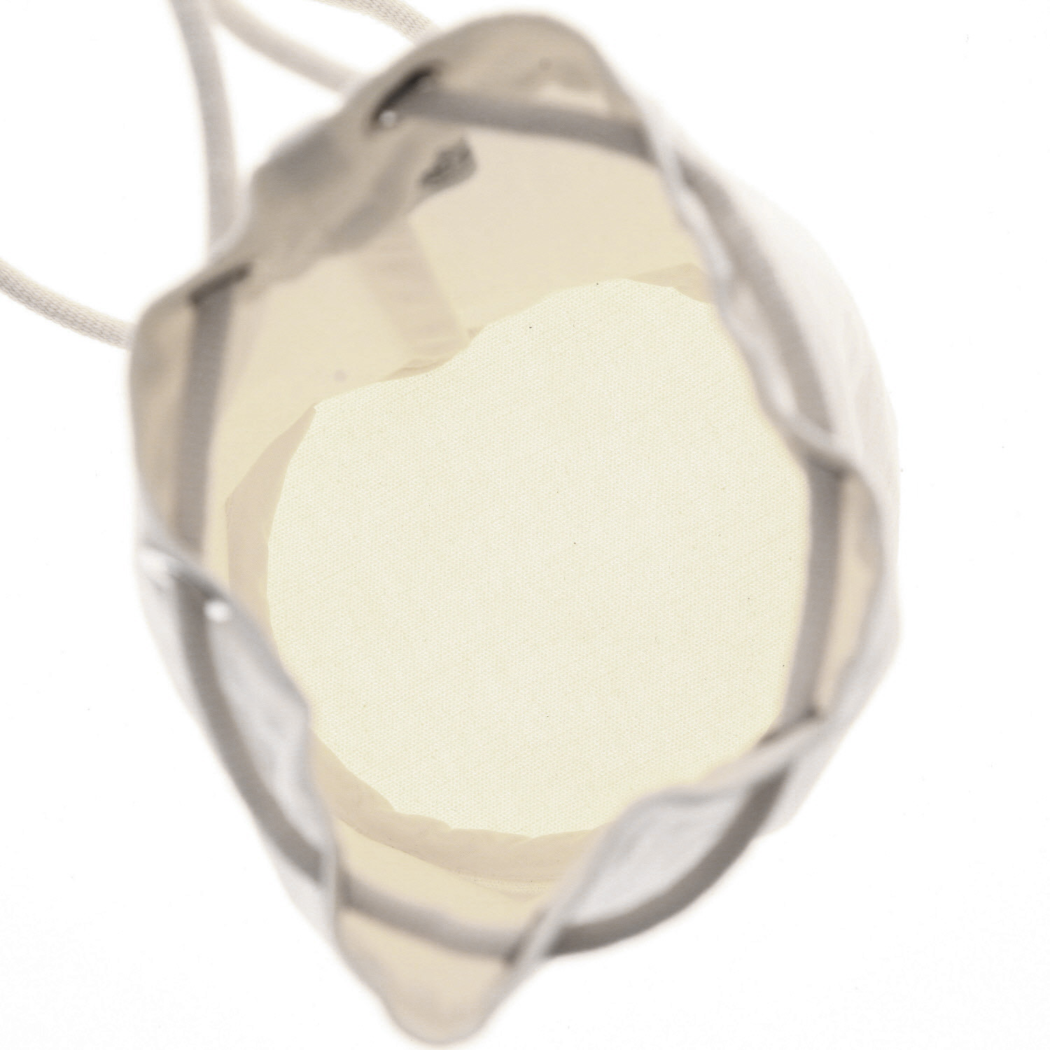 Sac de format bourse Hermès  en toile blanche - Detail D3