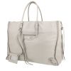 Balenciaga  Papier A3 shopping bag  in grey leather - 00pp thumbnail