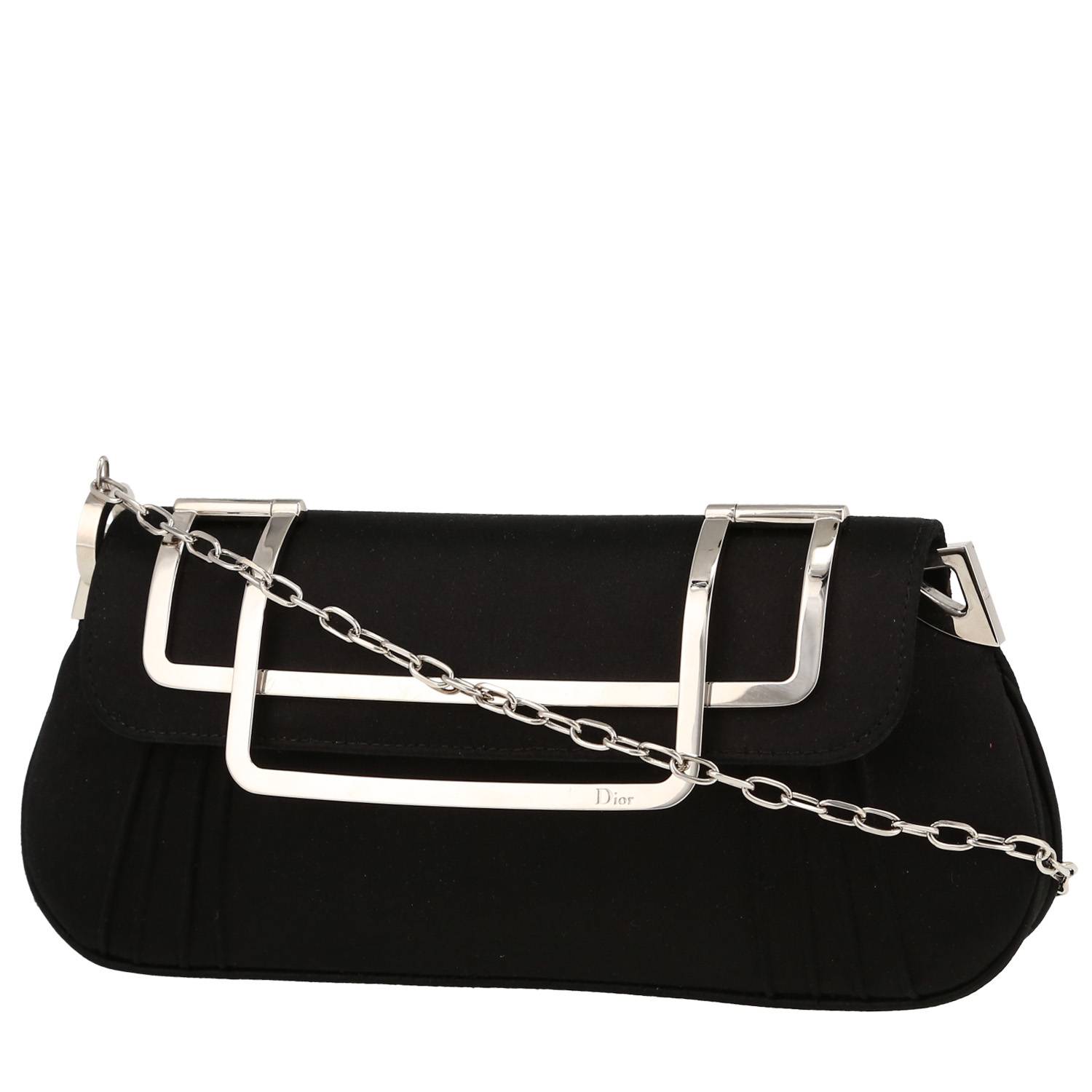 Sac à main Dior  Vintage en satin noir