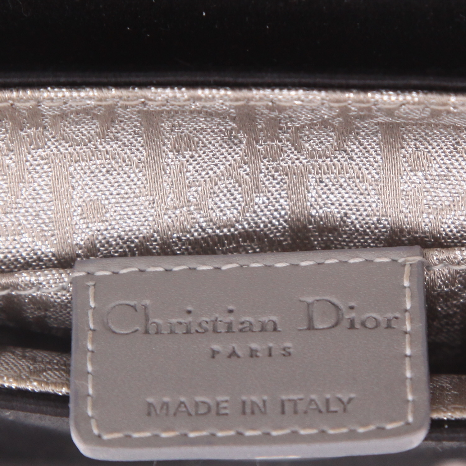 Borsa Dior  Vintage in raso nero - Detail D2
