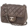 Borsa Chanel  Mini Carré in pelle trapuntata grigia - 00pp thumbnail