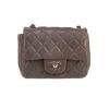 Borsa Chanel  Mini Carré in pelle trapuntata grigia - 360 thumbnail