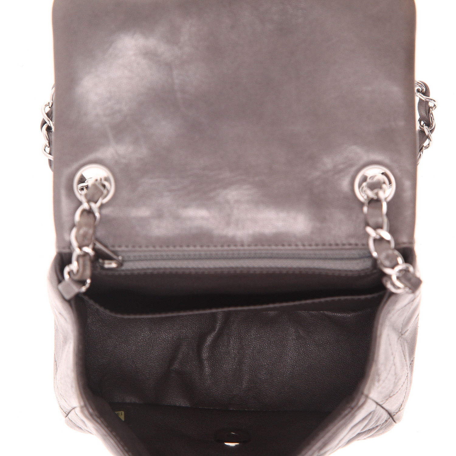 Borsa Chanel  Timeless Mini in pelle trapuntata grigia - Detail D3