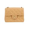 Borsa Chanel  Mini Carré in pelle trapuntata beige - 360 thumbnail