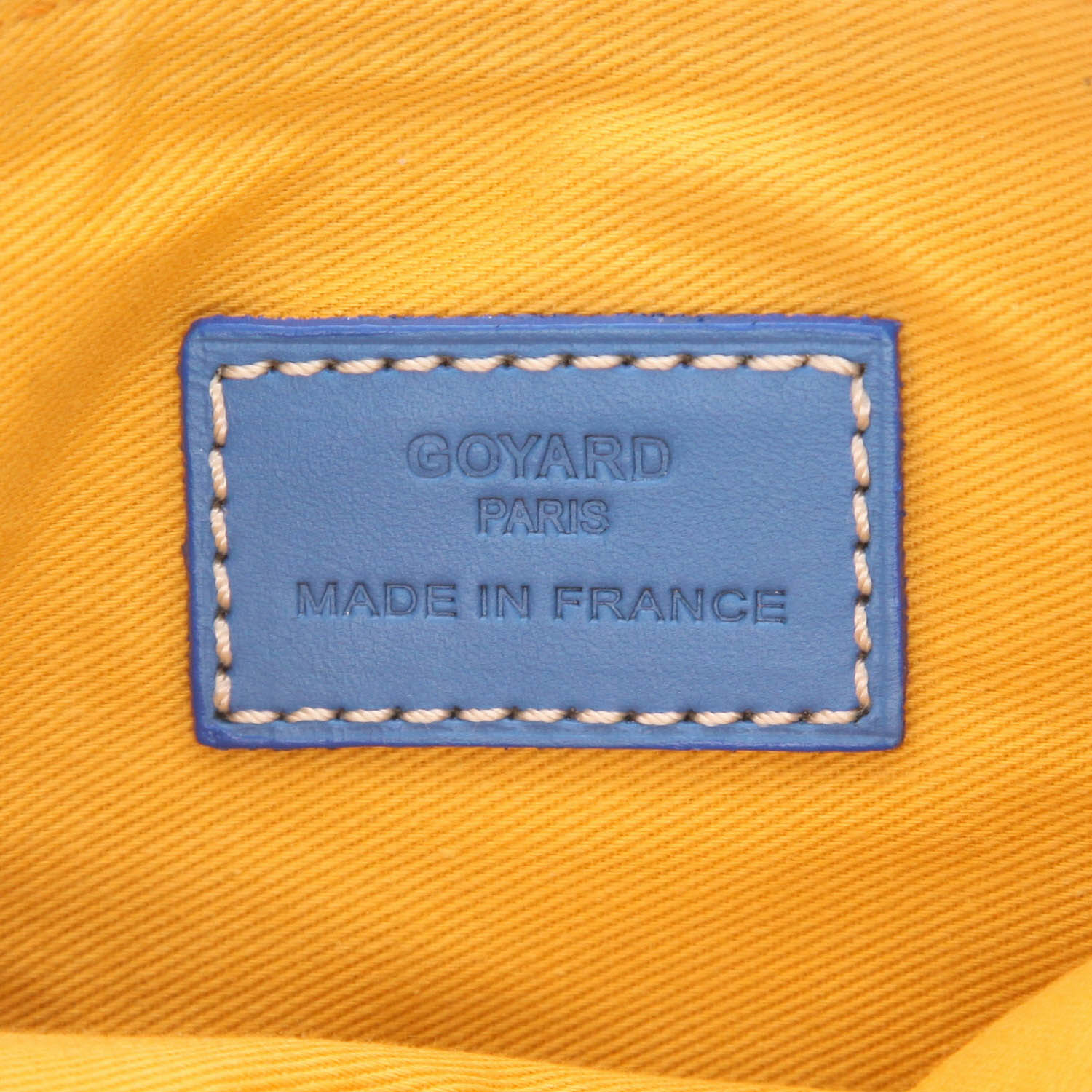 Bolso Cabás Goyard  Saint-Louis en tela Goyardine azul y cuero azul - Detail D2