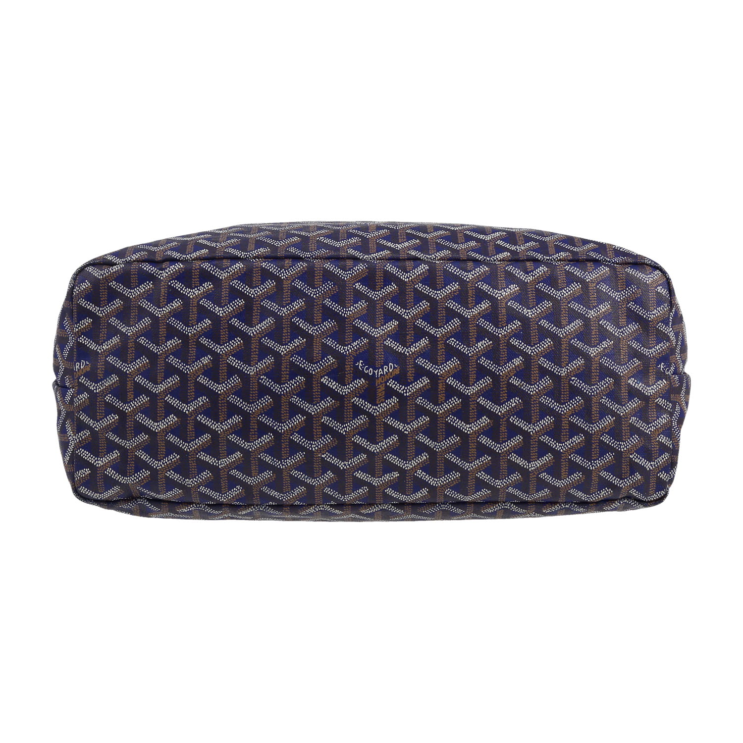Shopping bag Goyard  Saint-Louis in tela Goyardine blu e pelle blu - Detail D1