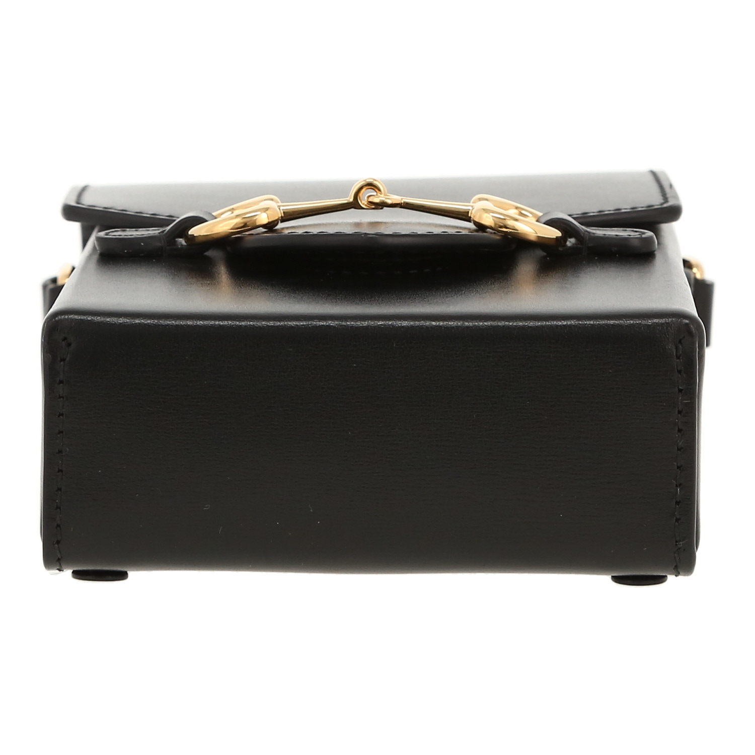 Gucci  1955 Horsebit shoulder bag  in black leather - Detail D1