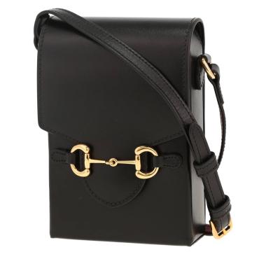 Sac bandoulière Gucci  1955 Horsebit en cuir noir