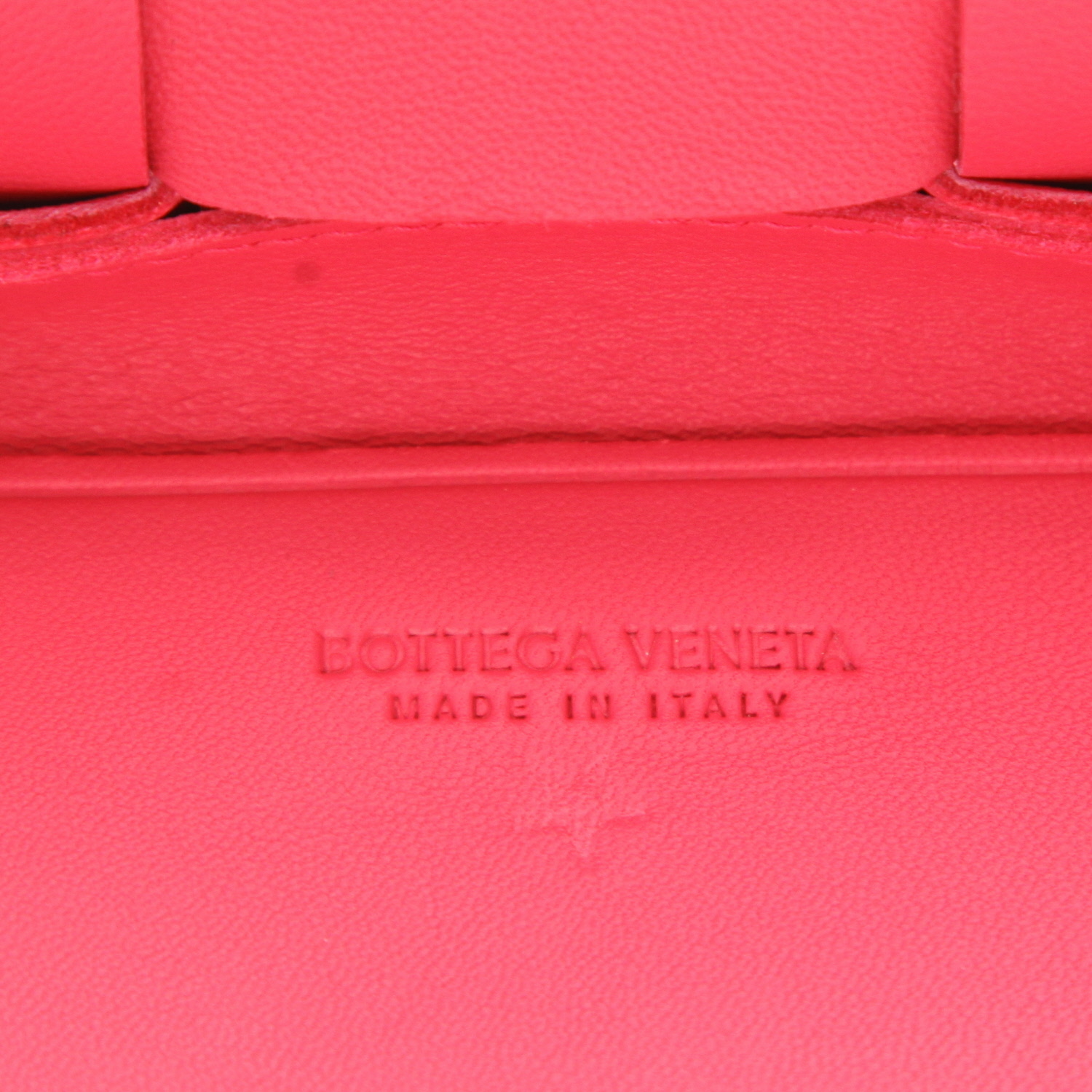 Borsa a tracolla Bottega Veneta  Cassette mini  in pelle intrecciata rosa - Detail D2