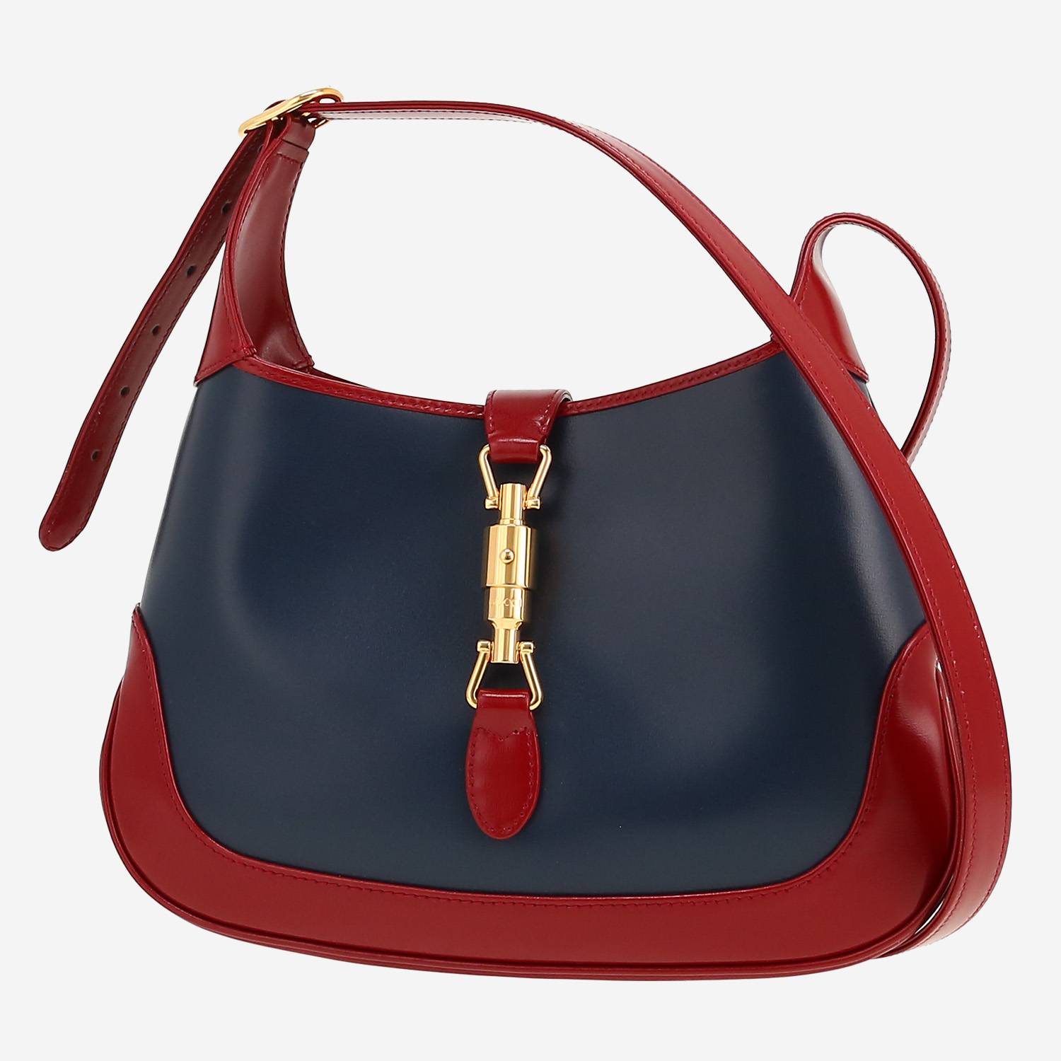 Gucci  Jackie handbag  in burgundy and blue leather