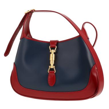 Sac à main Gucci  Jackie en cuir bordeaux et bleu