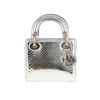 Borsa Dior  Mini Lady Dior in pitone argentato - 360 thumbnail