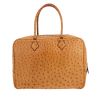 Bolso de mano Hermès  Plume en avestruz color oro - 360 thumbnail