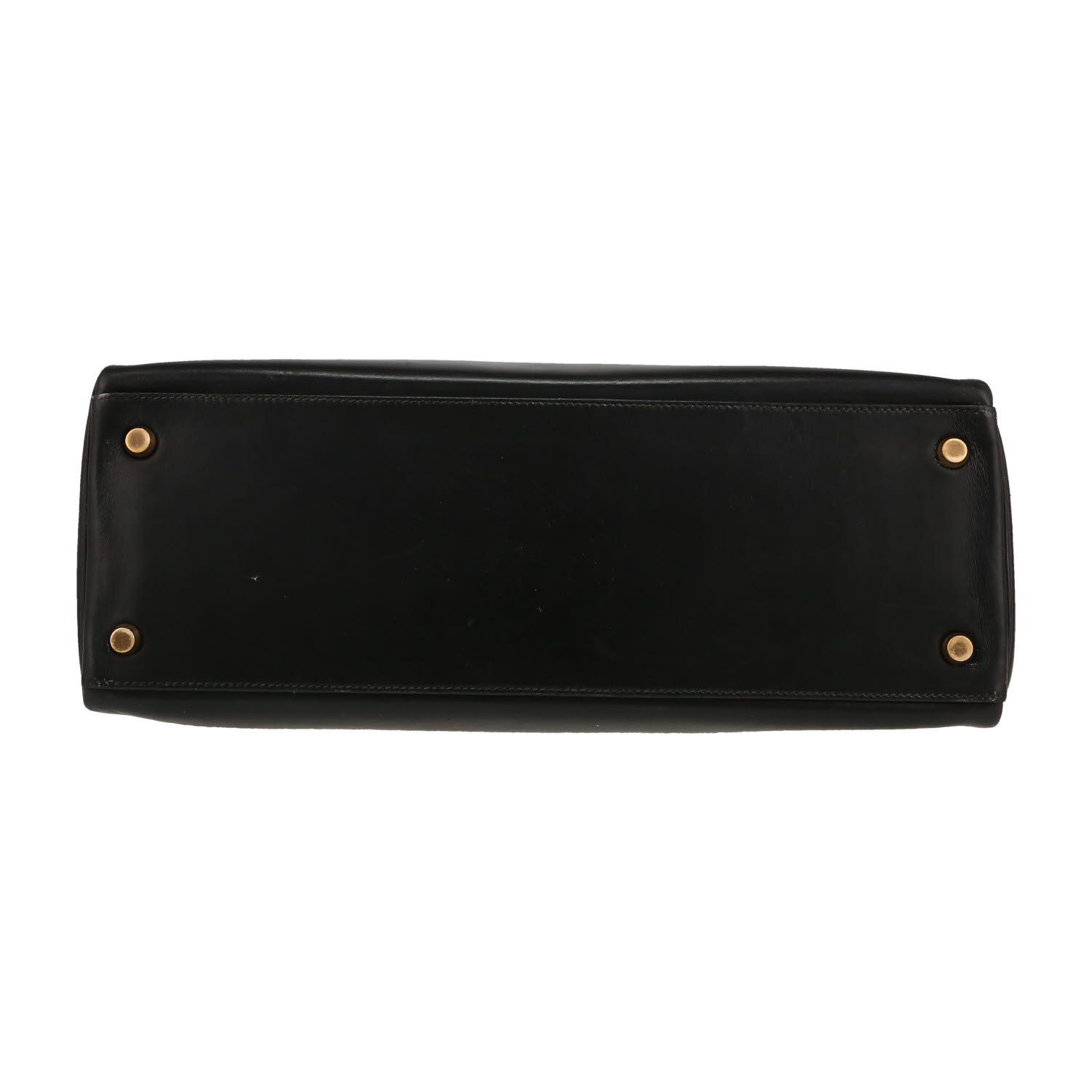 Bolso de mano Hermès  Kelly 32 cm en cuero box negro - Detail D1