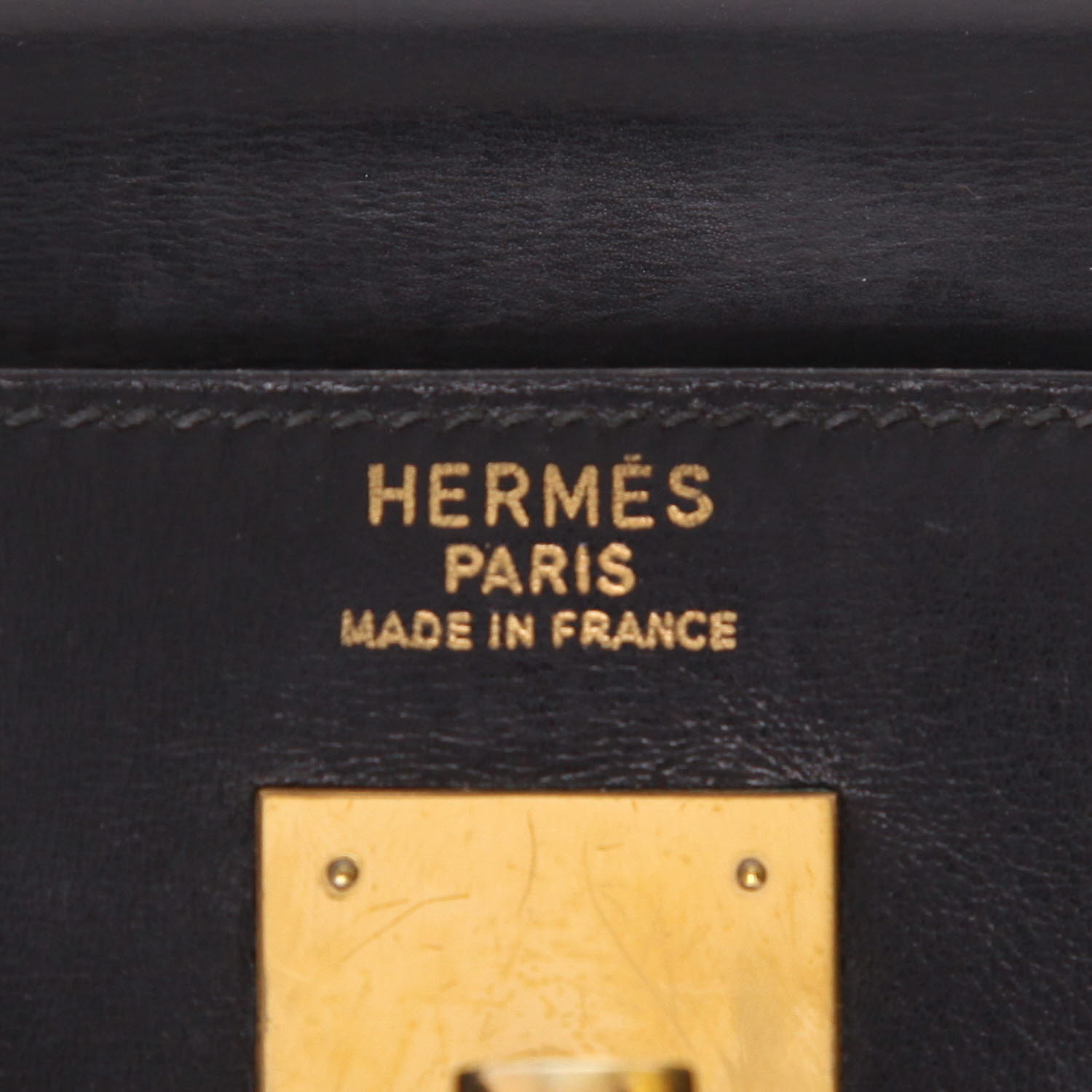 Sac à main Hermès  Kelly 32 cm en cuir box noir - Detail D2