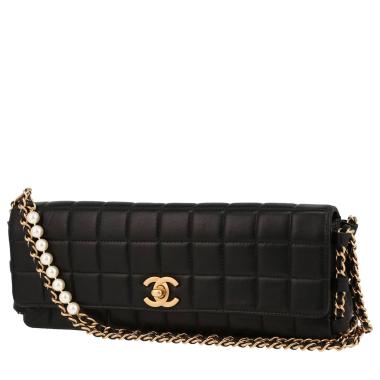 Borsa Chanel  Choco bar in pelle trapuntata nera