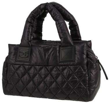 Bolso de mano Chanel  Coco Cocoon modelo pequeño  en lona acolchada negra
