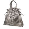 Chanel   handbag  in silver logo canvas - 00pp thumbnail