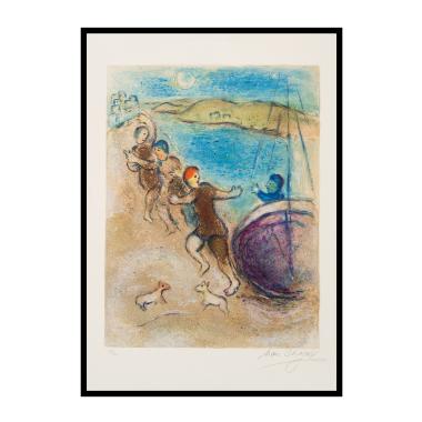 Marc Chagall (1887-1985), Les jeunes gens de Méthymne, de : Daphnis et Chloé - 1961