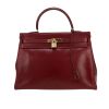 Hermès  Kelly 35 cm handbag  in red H leather - 360 thumbnail