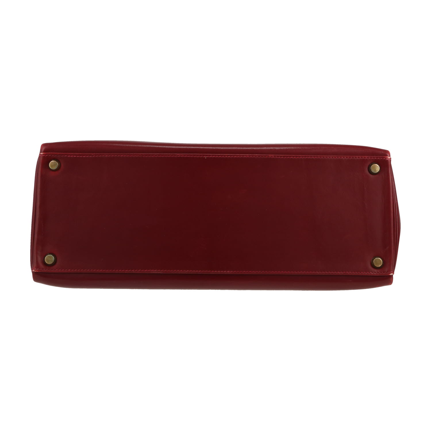 Bolso de mano Hermès  Kelly 35 cm en cuero rojo H - Detail D1