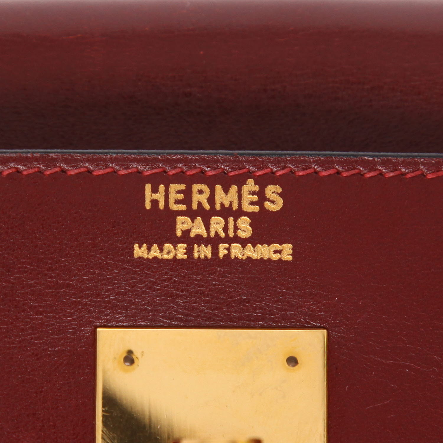 Borsa Hermès  Kelly 35 cm in pelle rosso H - Detail D2
