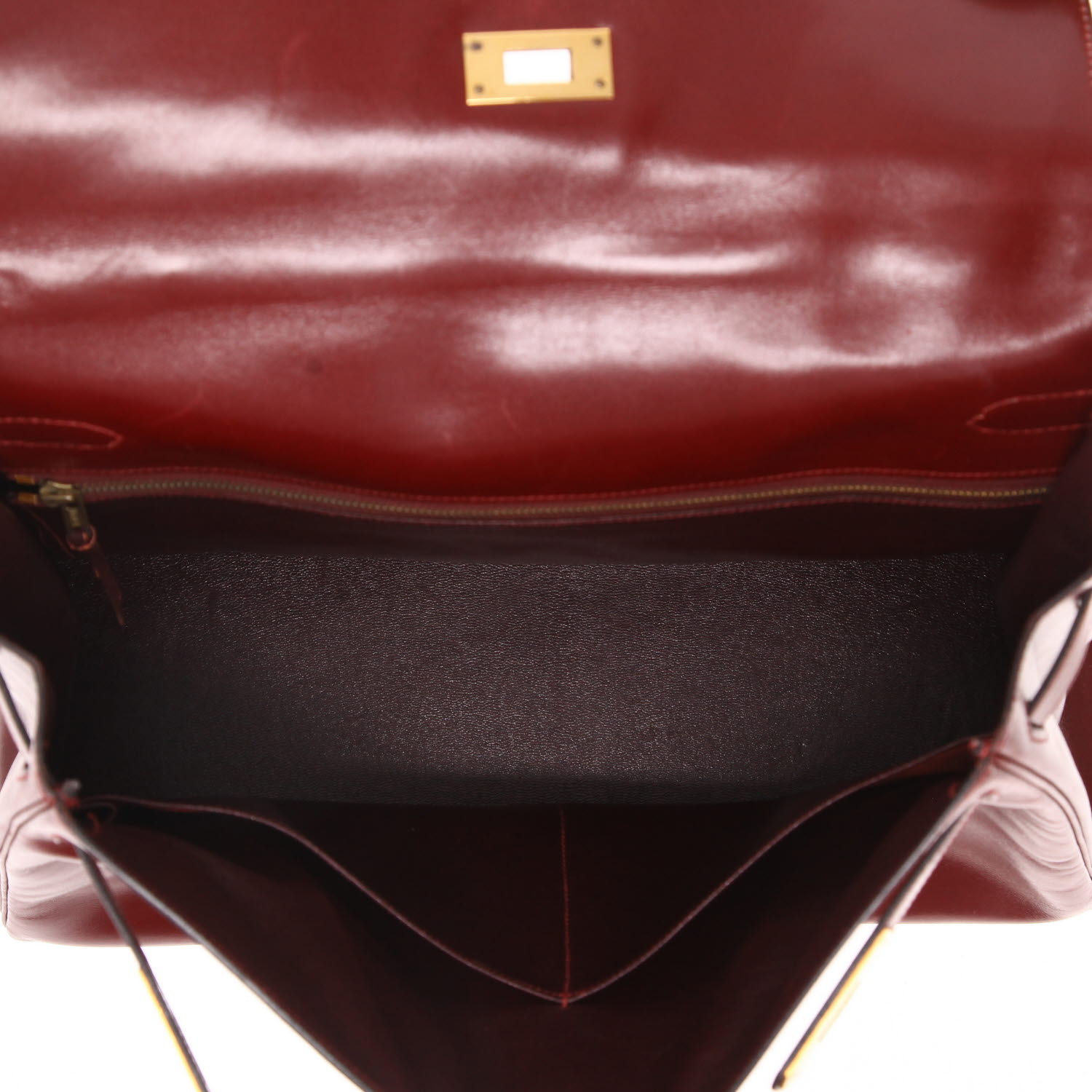 Borsa Hermès  Kelly 35 cm in pelle rosso H - Detail D3