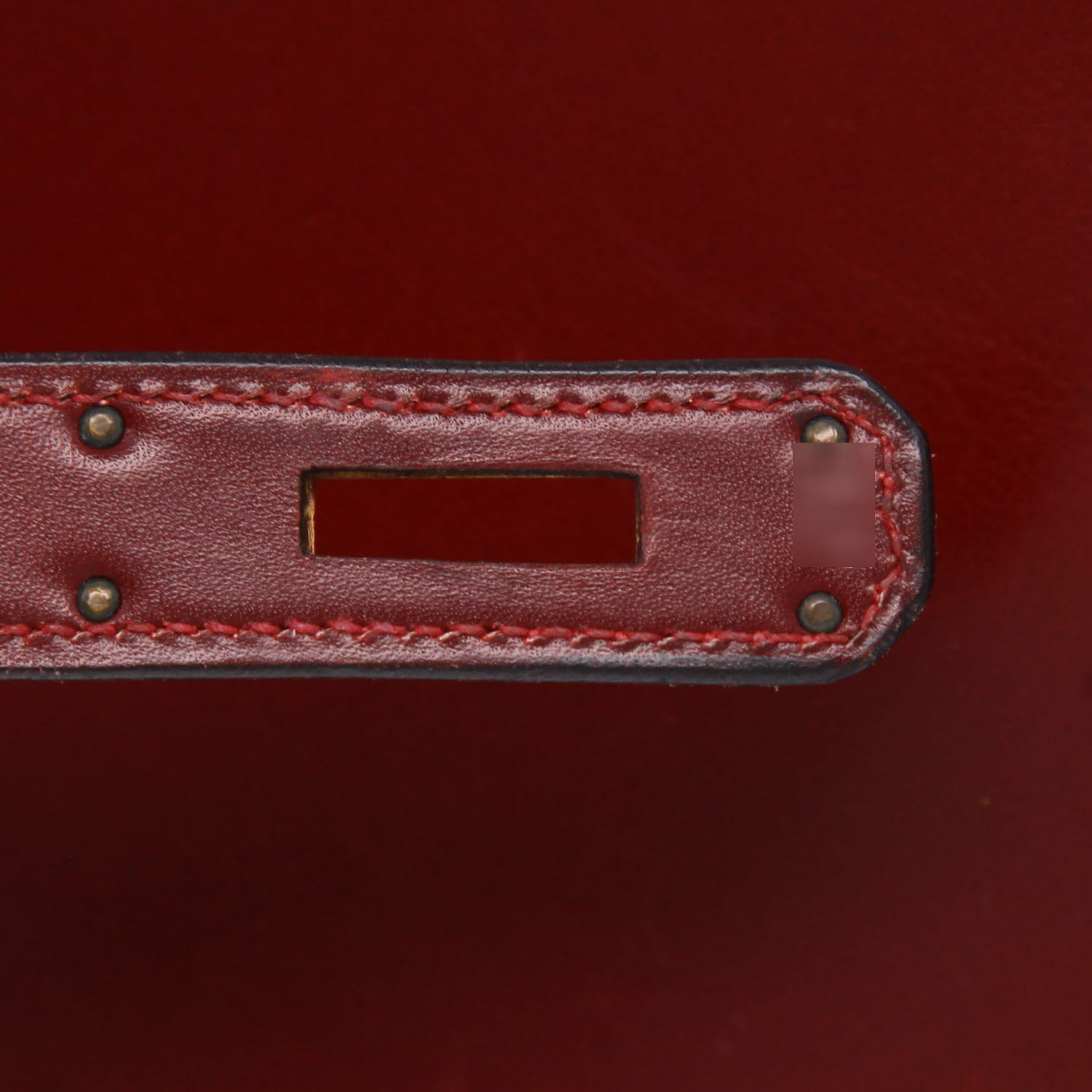 Bolso de mano Hermès  Kelly 35 cm en cuero rojo H - Detail D4