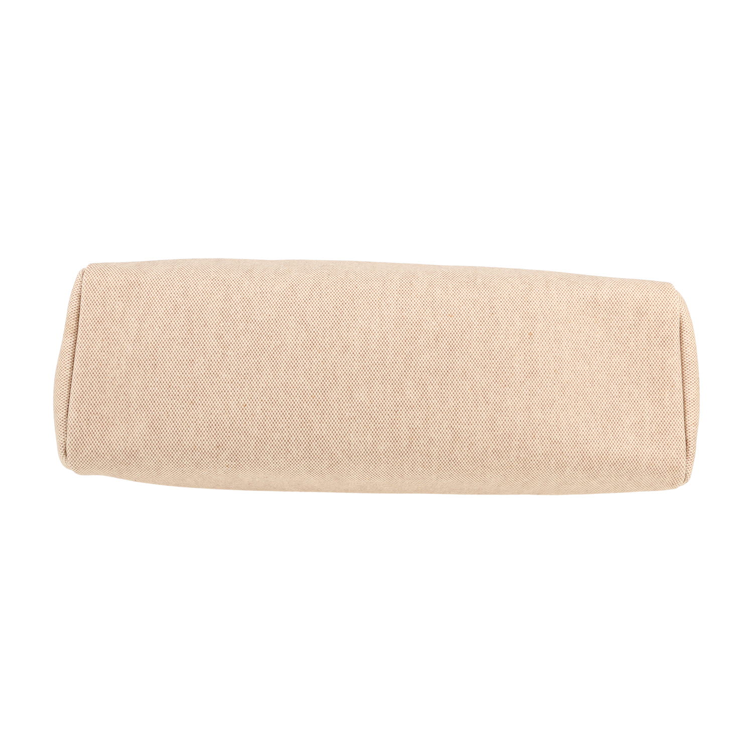 Hermès  Herbag bag worn on the shoulder or carried in the hand  in beige canvas  and natural leather - Detail D1