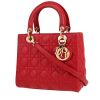 Borsa Dior  Lady Dior modello medio  in pelle cannage rossa - 00pp thumbnail