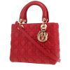 Borsa Dior  Lady Dior modello medio  in pelle cannage rossa - 00pp thumbnail