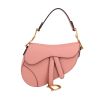 Bolso de mano Dior  Saddle mini  en cuero granulado rosa - 360 thumbnail