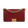 Chanel  Boy shoulder bag  in burgundy quilted leather - 360 thumbnail