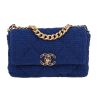 Bolso bandolera Chanel  19 en tweed azul - 360 thumbnail